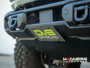 Ford Bronco Front License Plate Relocation Bracket - Factory Capable Steel Bumper - DV8 - Angled